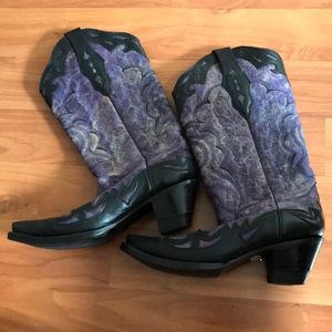 Coral purple cowboy boots/Women’s size 9.5/10